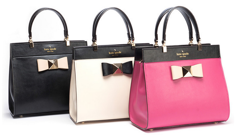Kate Spade New York Black Nylon Patent Leather Bow, Handle Straps Purse  Handbag | eBay